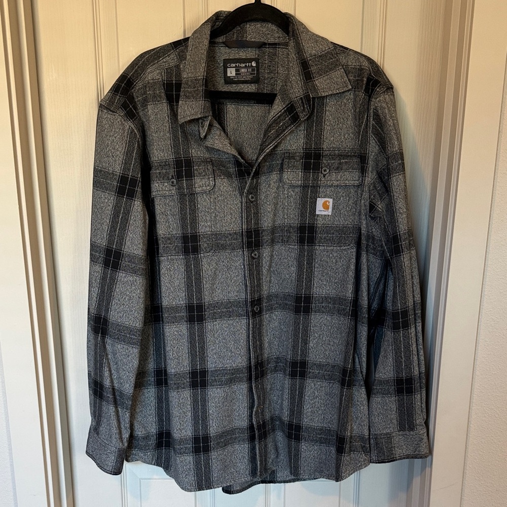 Carhartt Black and Gray Checkered Shirt